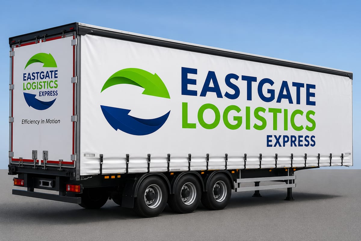 Eastgate-liveried 15 m tautliner (curtain-side) trailer
